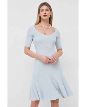 Guess sukienka kolor niebieski mini rozkloszowana