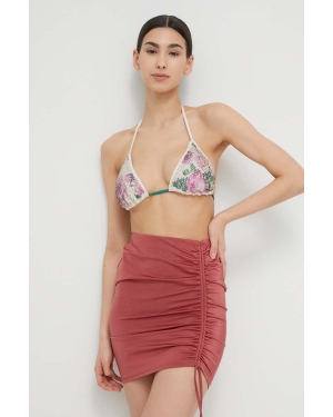 Guess spódnica plażowa kolor bordowy