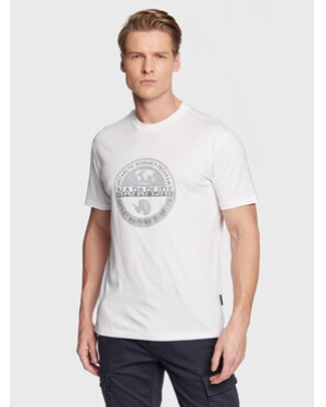 Napapijri T-Shirt S-Bollo NP0A4H9K Biały Regular Fit