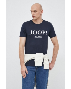 Joop! t-shirt bawełniany kolor granatowy z nadrukiem