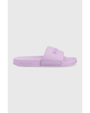 Juicy Couture klapki damskie kolor fioletowy