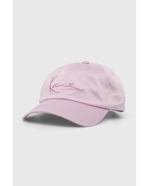 Karl Kani czapka z daszkiem kolor różowy z aplikacją