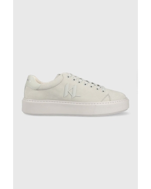 Karl Lagerfeld sneakersy skórzane MAXI KUP kolor szary KL52217