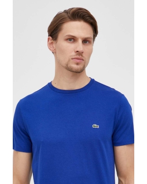Lacoste t-shirt bawełniany kolor granatowy gładki TH6709-001.