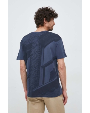 Pepe Jeans t-shirt bawełniany Raevon kolor granatowy z nadrukiem