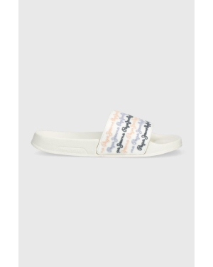 Pepe Jeans klapki SLIDER damskie kolor biały PLS70127