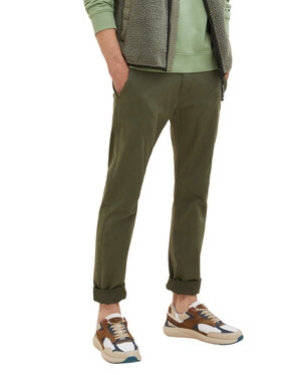 Tom Tailor Spodnie materiałowe 1033877 Zielony Regular Fit