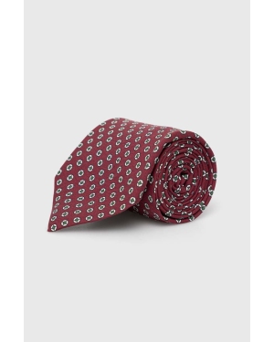 Polo Ralph Lauren krawat jedwabny kolor bordowy