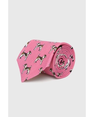 Polo Ralph Lauren krawat lniany kolor różowy