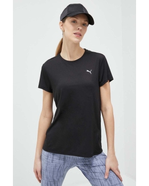 Puma t-shirt do biegania Favourite kolor czarny