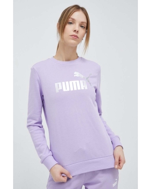 Puma bluza damska kolor fioletowy wzorzysta