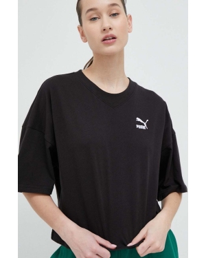 Puma t-shirt bawełniany kolor czarny 538052-01