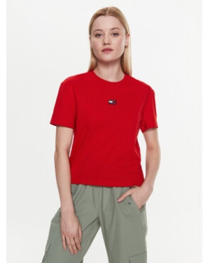 Tommy Jeans T-Shirt Badge DW0DW15640 Czerwony Regular Fit