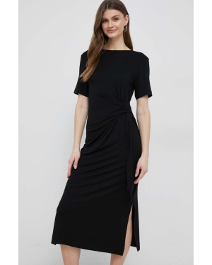 Tommy Hilfiger sukienka kolor czarny midi prosta