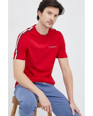 Tommy Hilfiger t-shirt bawełniany kolor czerwony gładki