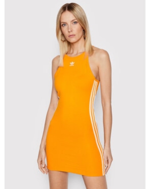 adidas Sukienka letnia adicolor Classics HC2046 Pomarańczowy Slim Fit