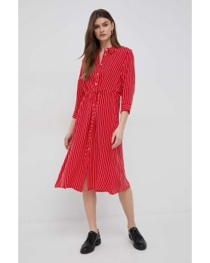 Tommy Hilfiger sukienka kolor czerwony mini prosta