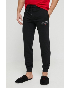 Tommy Hilfiger spodnie dresowe kolor czarny melanżowe