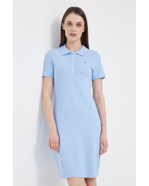 Tommy Hilfiger sukienka kolor niebieski mini dopasowana