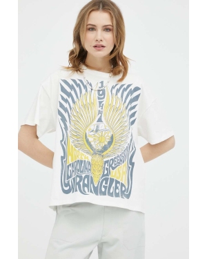 Wrangler t-shirt bawełniany kolor biały