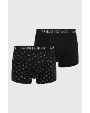 Armani Exchange bokserki 2-pack męskie kolor czarny