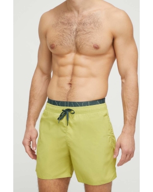 Armani Exchange szorty kąpielowe kolor zielony