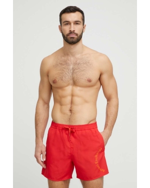 Armani Exchange szorty kąpielowe kolor czerwony