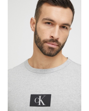 Calvin Klein Underwear t-shirt piżamowy bawełniany kolor szary wzorzysta