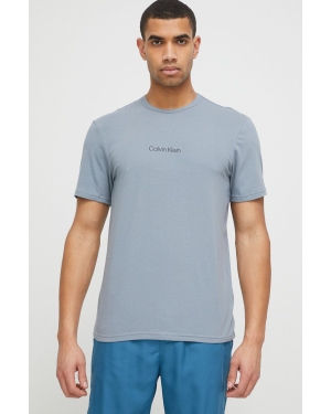 Calvin Klein Underwear t-shirt lounge kolor niebieski z nadrukiem