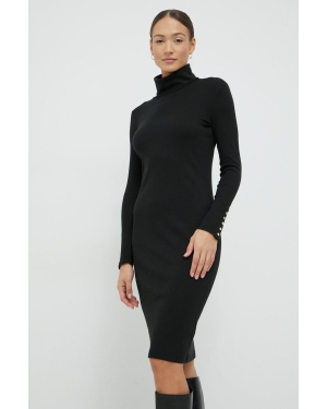 Lauren Ralph Lauren sukienka kolor czarny midi prosta