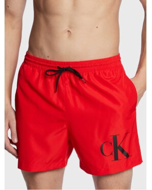 Calvin Klein Swimwear Szorty kąpielowe KM0KM00849 Czerwony Regular Fit