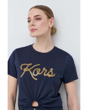 MICHAEL Michael Kors t-shirt bawełniany kolor granatowy