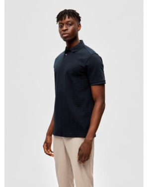Selected Homme Polo 16088575 Granatowy Regular Fit