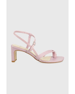 Vagabond Shoemakers sandały skórzane LUISA kolor różowy