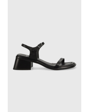 Vagabond Shoemakers sandały skórzane INES damskie kolor czarny na słupku 5311-101-20