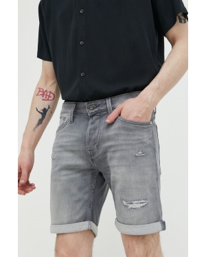 Jack & Jones szorty jeansowe JJIRICK męskie kolor szary 12224128