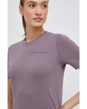 Peak Performance t-shirt bawełniany kolor fioletowy