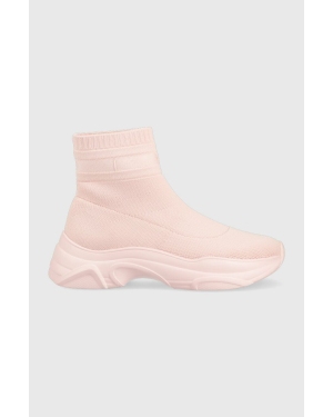 Tommy Jeans sneakersy SOCK BOOT MONOCOLOR kolor różowy