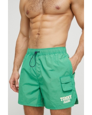 Tommy Jeans szorty kąpielowe kolor zielony