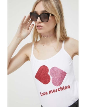 Love Moschino top damski kolor biały