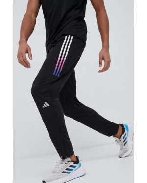adidas Performance spodnie do biegania Run Icons kolor czarny z nadrukiem