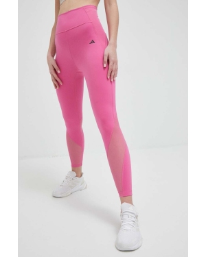 adidas Performance legginsy treningowe Tailored HIIT kolor różowy gładkie