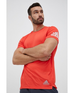 adidas Performance t-shirt do biegania Run It kolor czerwony z nadrukiem