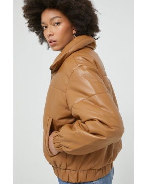 Abercrombie & Fitch kurtka damska kolor brązowy przejściowa