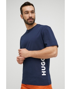 HUGO t-shirt plażowy kolor granatowy