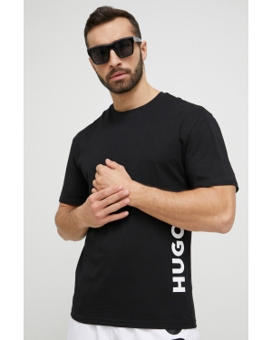 HUGO t-shirt plażowy kolor czarny