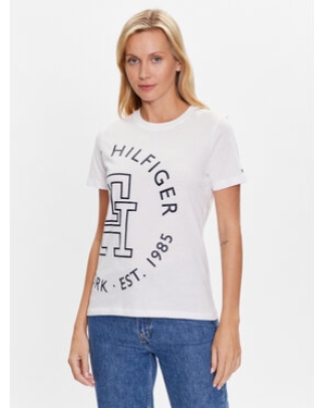 Tommy Hilfiger T-Shirt Exploded WW0WW40051 Biały Regular Fit