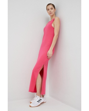 4F sukienka kolor różowy maxi prosta