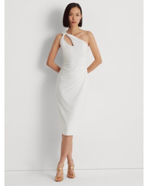 Lauren Ralph Lauren Sukienka koktajlowa 253909234001 Biały Skinny Fit