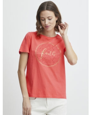 Fransa T-Shirt 20611797 Koralowy Regular Fit